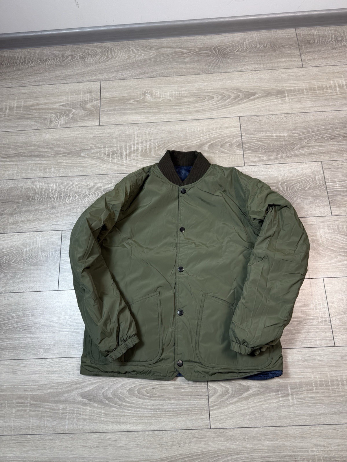 nylon RRL Double RL Reversible Quilted Liner Jacket Embroidered Western Cowboy M