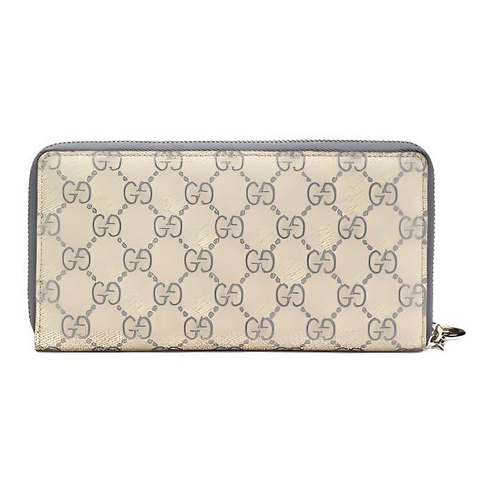 Gucci monogram canvas and leather wallet for women 7.48×0.98×4.1 in