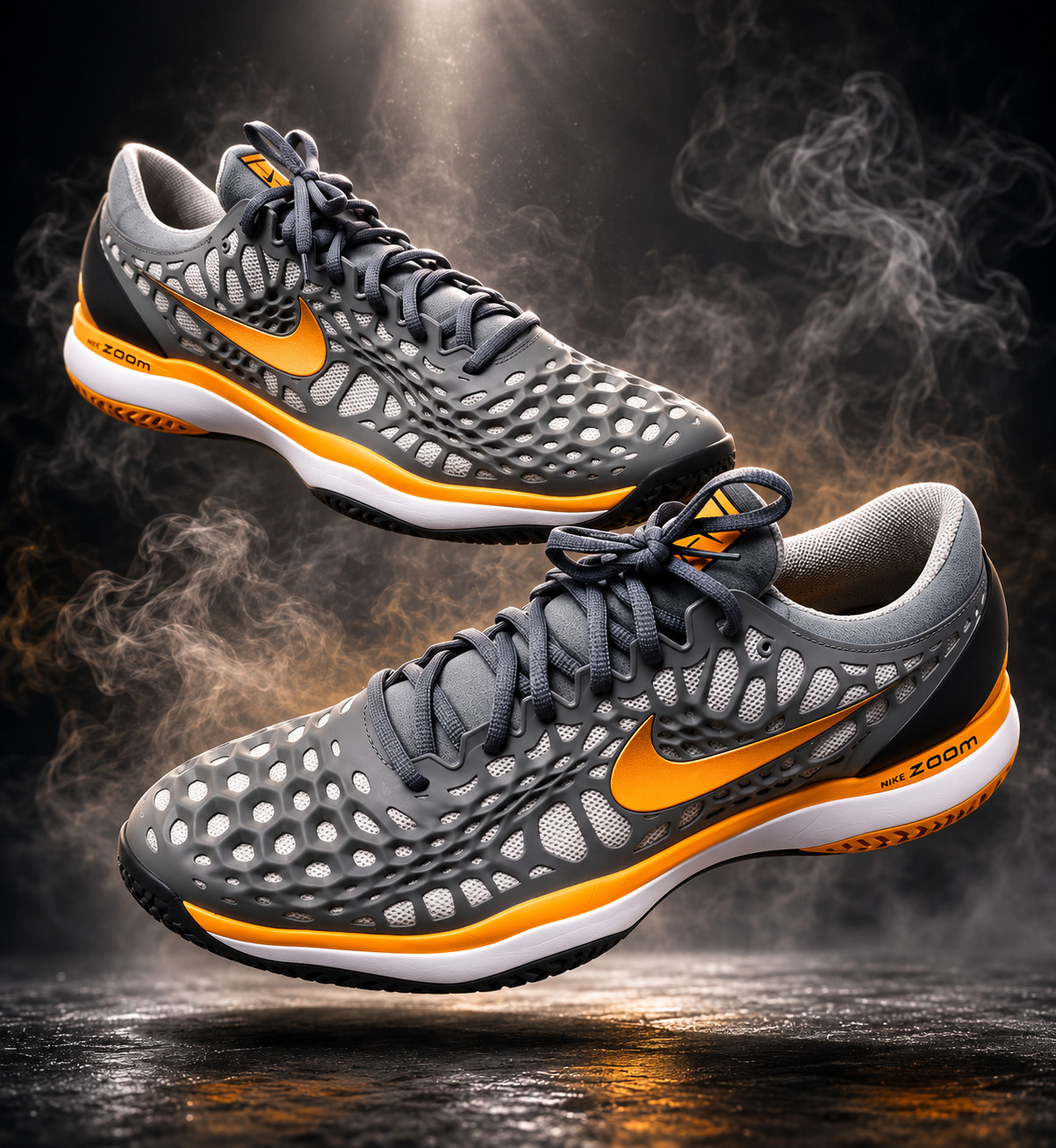 RARE Nike Air Zoom Cage 3 Grey / Orange (918193-003) Men’s Tennis Shoes – US 11.