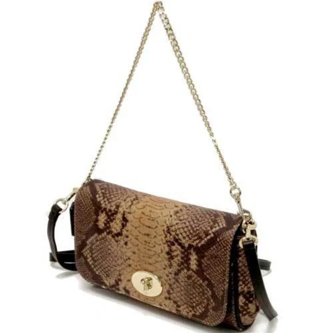 Coach Snake Mini Ruby Crossbody Handbag 35555 IM(Light Gold)/Natural Vtg 90s Y2K