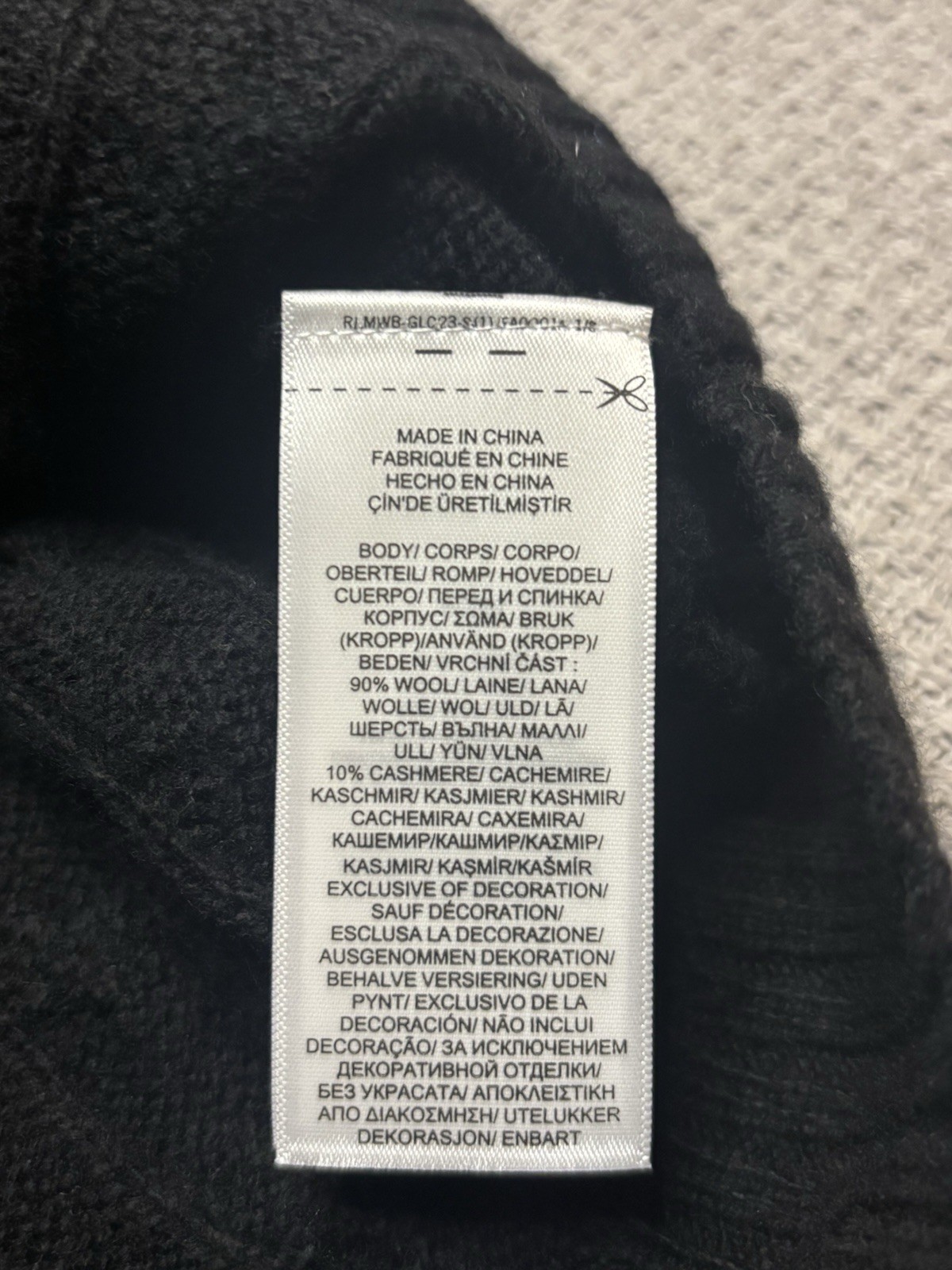 POLO Ralph Lauren Cable Knit (90% Wool, 10% Cashmere) Sweater Classic Black XL