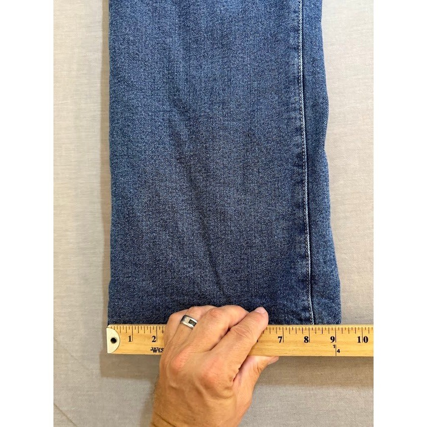Redhead Insulated Lined Denim Jeans Relaxed Fit Blue Pocketed Belted Zip 36X29.