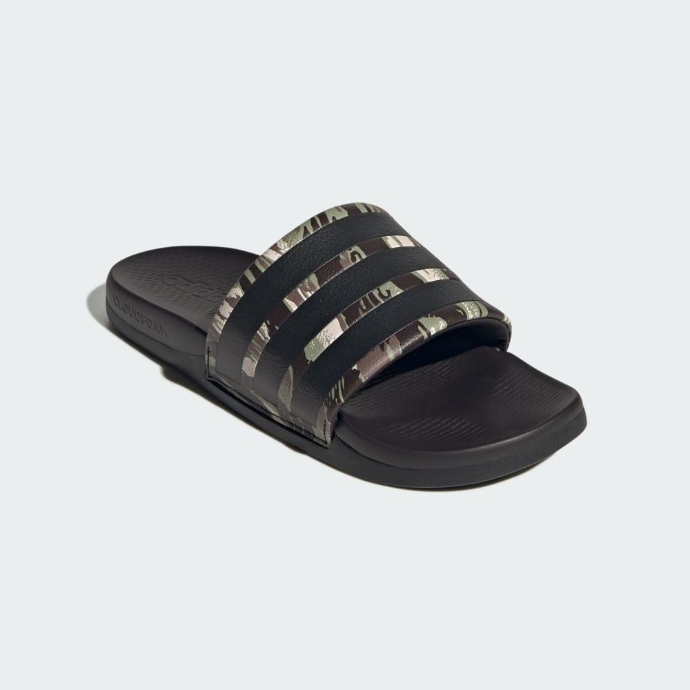 Adidas Adilette Comfort 2.0 Cloudfoam Slides Camo Black Aurora Coffee KI0801