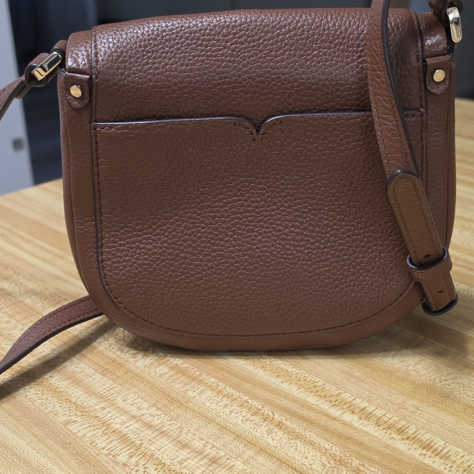 kate spade new york Brown Pebbled Small Crossbody Gold Hardware Magnetic