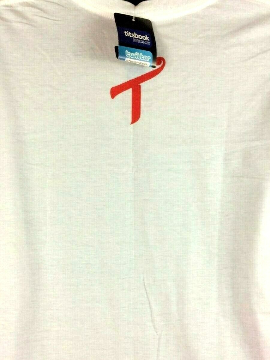 TWO IN THE SHIRT Men Size XL White Short Sleeve Shirt Well Connected Nude Models