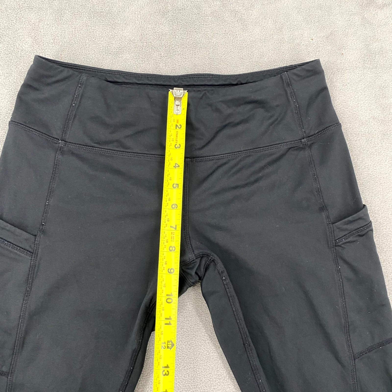 Mondetta Leggings Womens Medium Black Stretch Seamlines Moisture Wicking Running