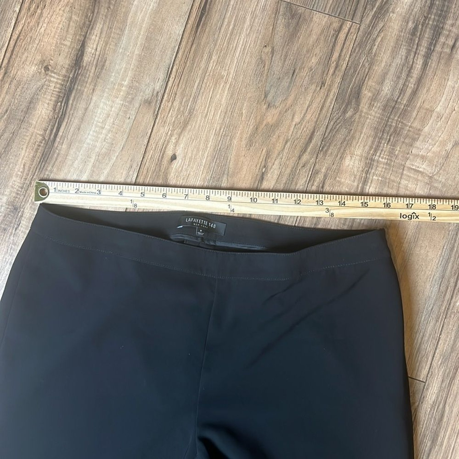 Lafayette 148 New York Slim Black Pants Women’s 8 Bleeker Stretch Dress Trousers