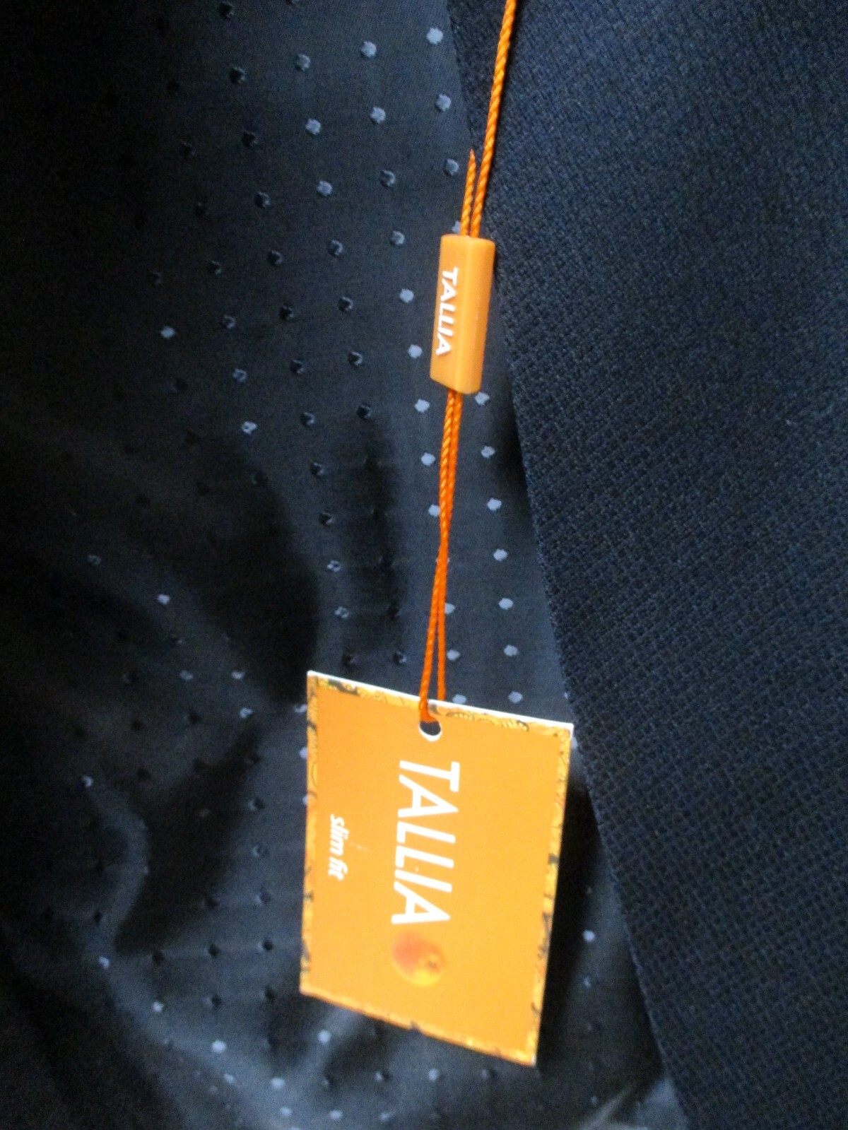 TALLIA Tuxedo Suit Jacket Mens 44R Black Slim Fit 100% Wool Shawl Lapel Formal