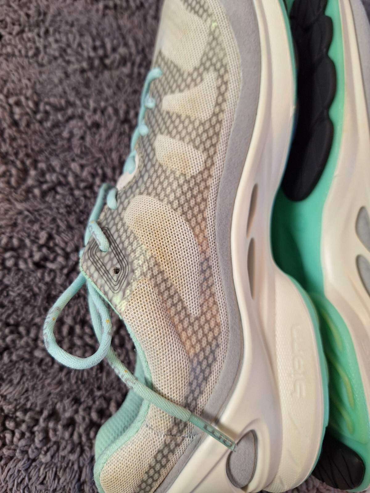 Ecco Biam Sneakers Womans 8 Gray Mint Green Crossfit Athletic Athlesier Active