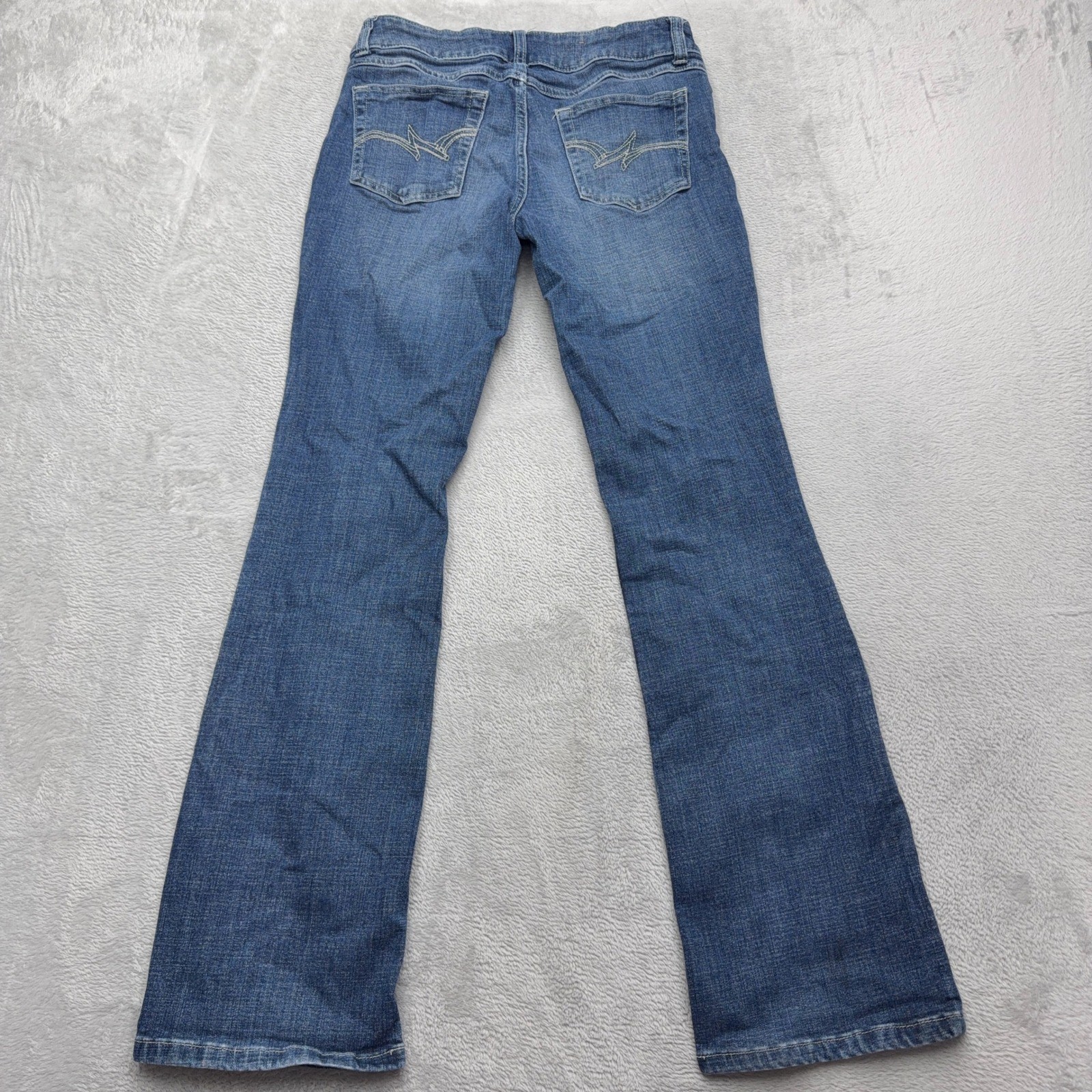 Wrangler Jeans Womens 7×34 Blue Boot Cut Mid Rise Stretch Denim