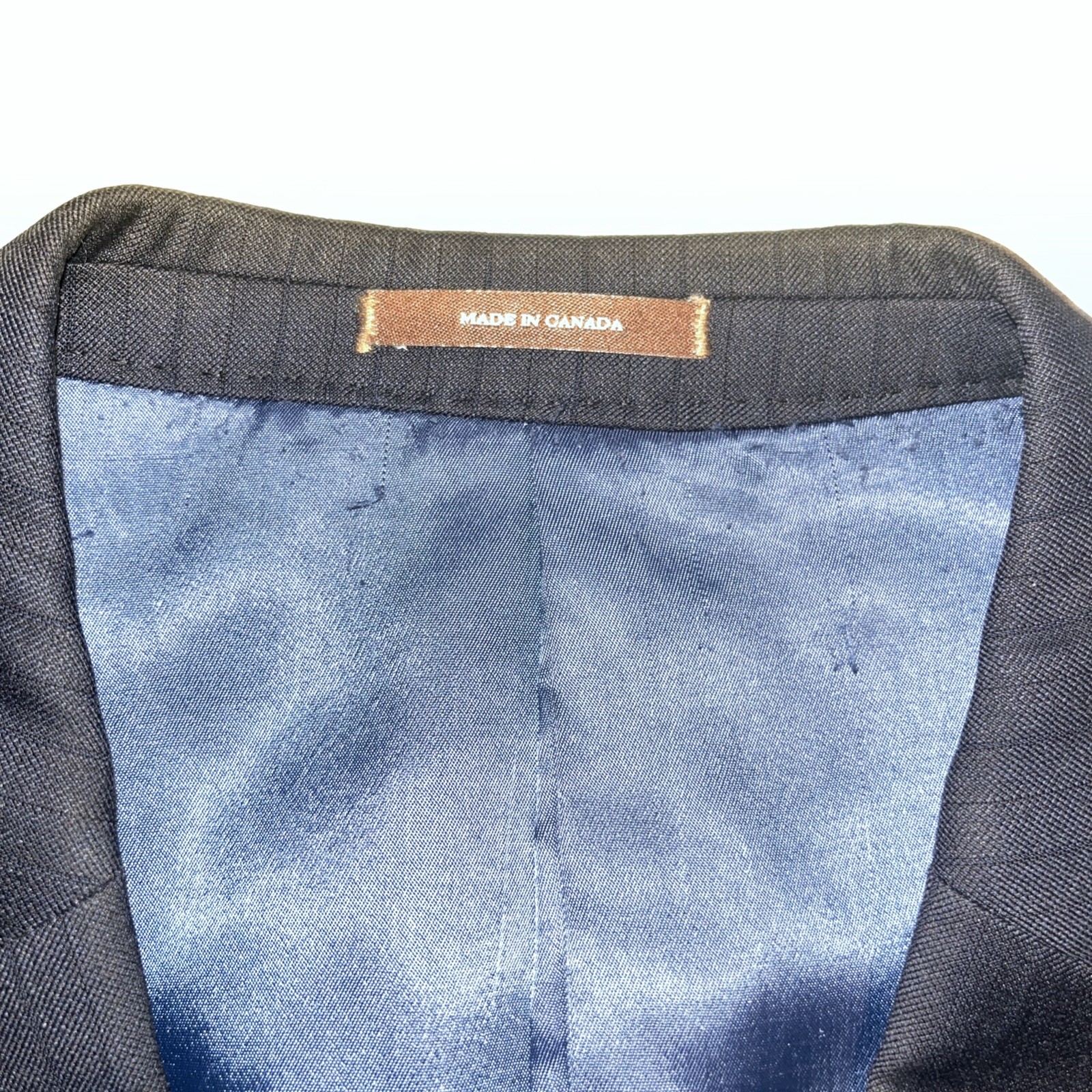 Peter Millar Blazer Men’s 42R Blue Wool 2 Btn Patch Pocket Double Vent Half Line