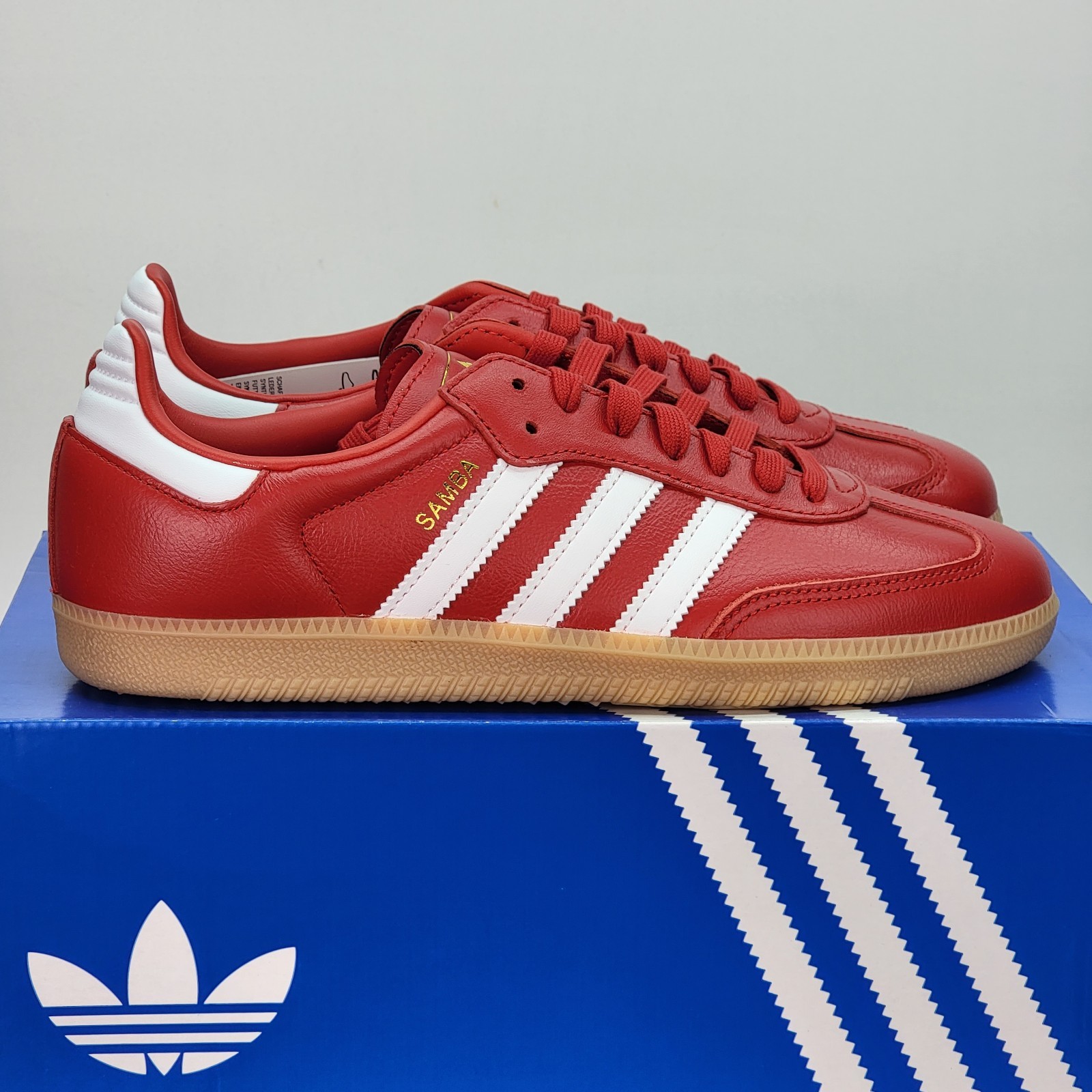 Adidas Samba OG Men’s Size 8 Athletic Shoes Red White Soccer Footwear Sneakers