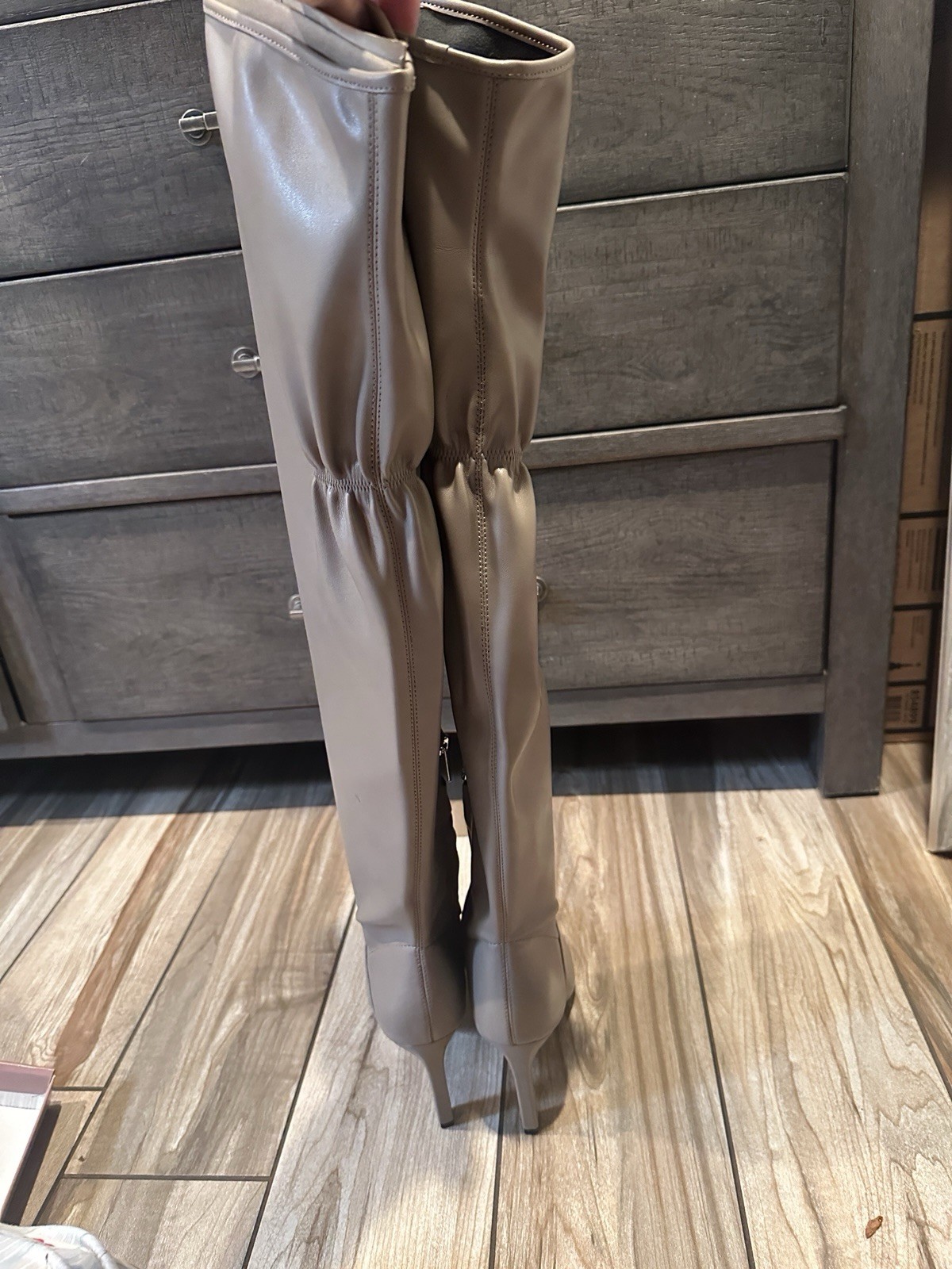 Franco Sarto Women’s Boots Over Knee Boots Size 7 Retail 180.00 Smokey Taupe