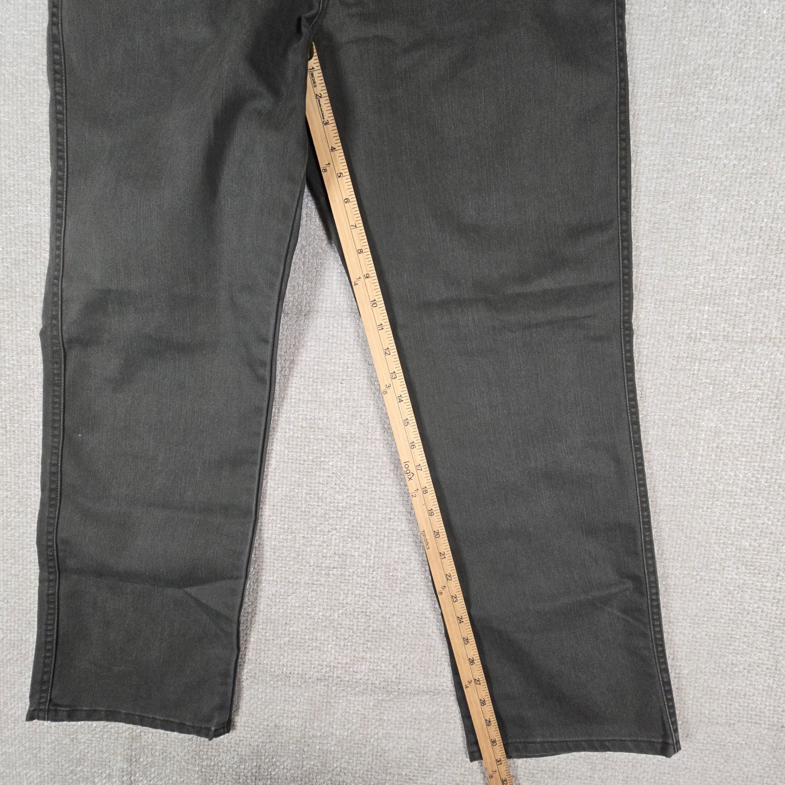 Lee Womens Relaxed Straight Leg Pants Charcoal Gray Stretch Size 16M 3052035