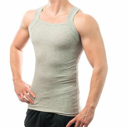 DIFFERENT TOUCH 2X 4 Assorted Pack G Style Square Cut A Shirt Ribbed Tank Top