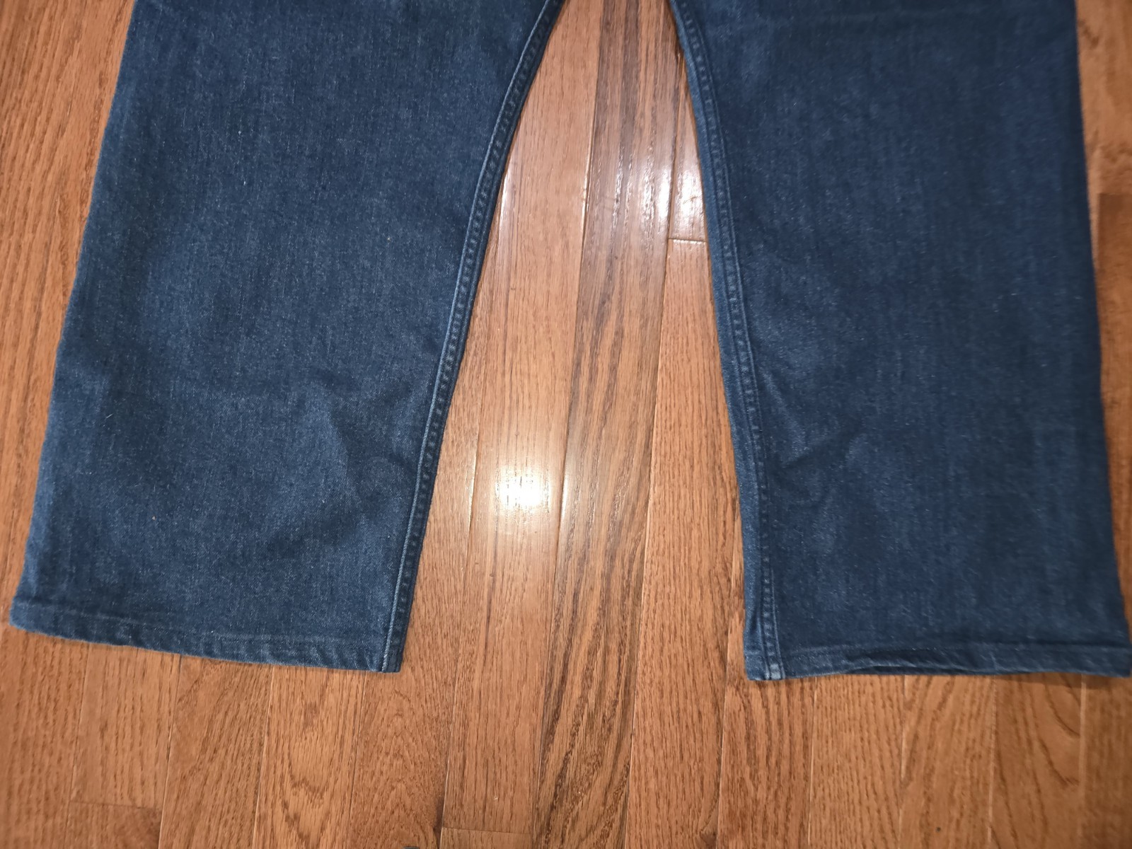 MENS LEVI’S 569 38X30 (FIT 38X28) LOOSE STRAIGHT FIT DARK BLUE JEANS A+ HEM JOB