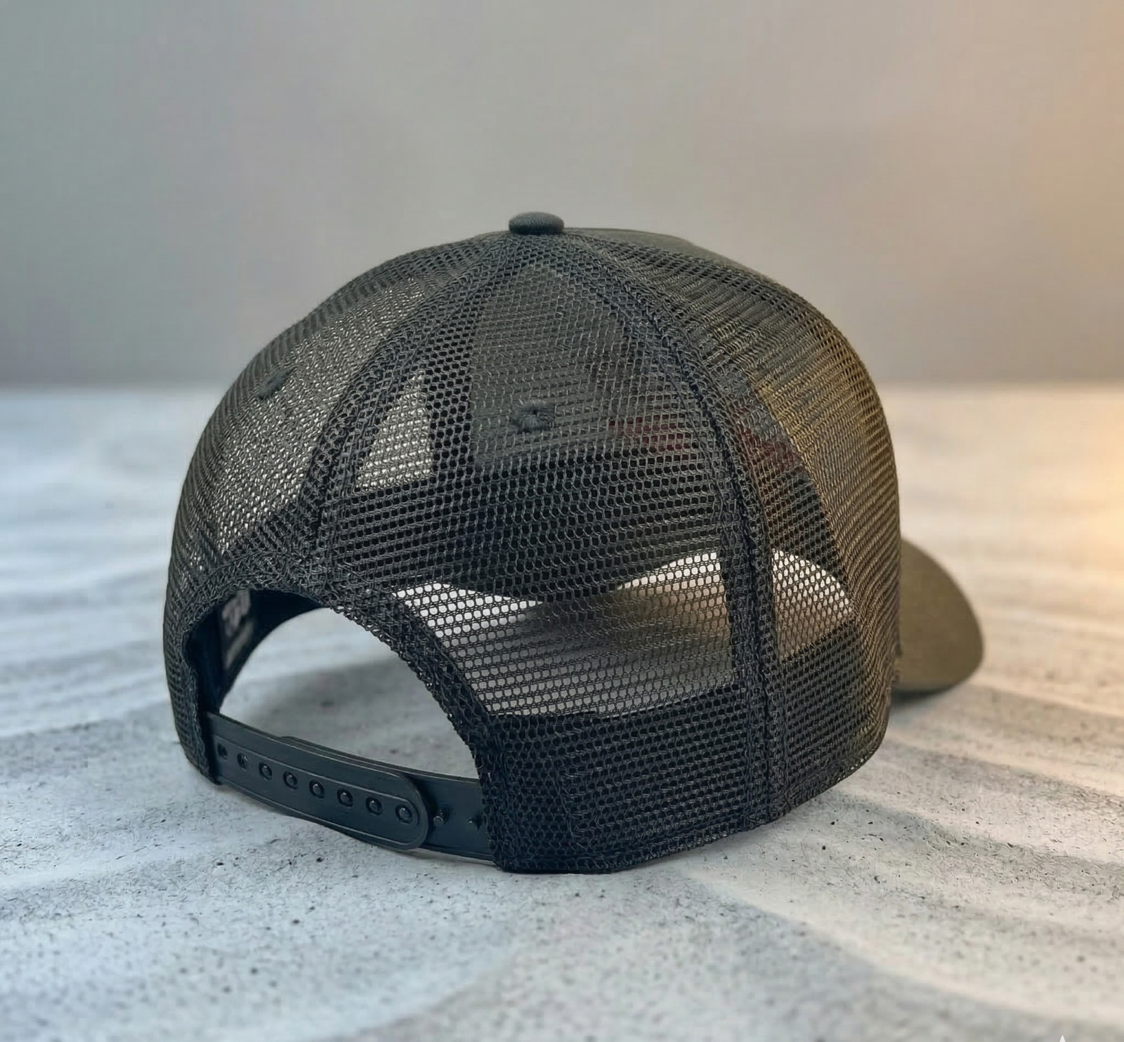 Indian Motorcycle Trucker Hat Black Mesh Adjustable Cap
