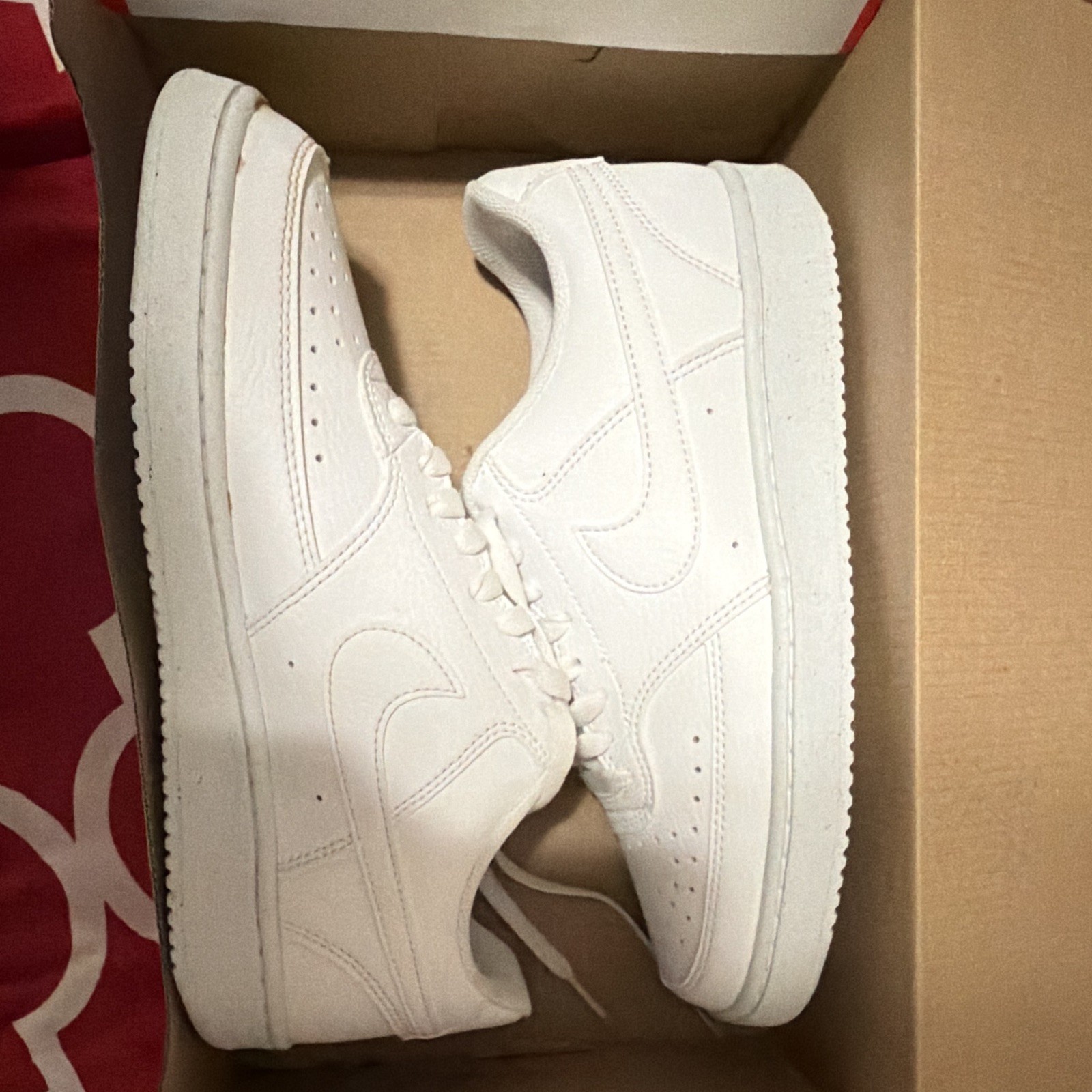 Nike Court Vision Low NN Triple White DH3158-100 Leather Low Top Sneakers