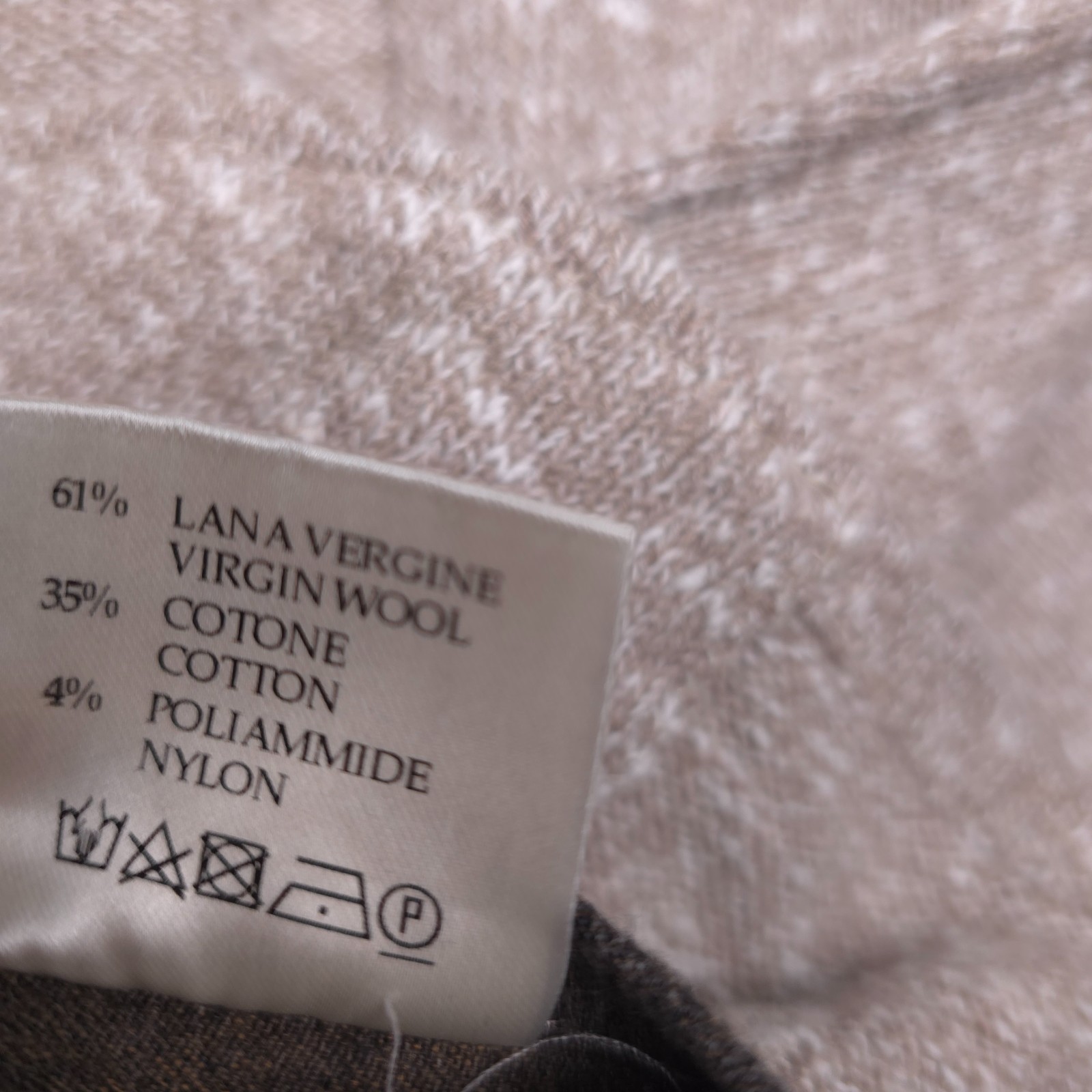 Maurizio Baldassari Winter Mouline Sweater Jacket Mens Size Italy 52 Tan Swacket