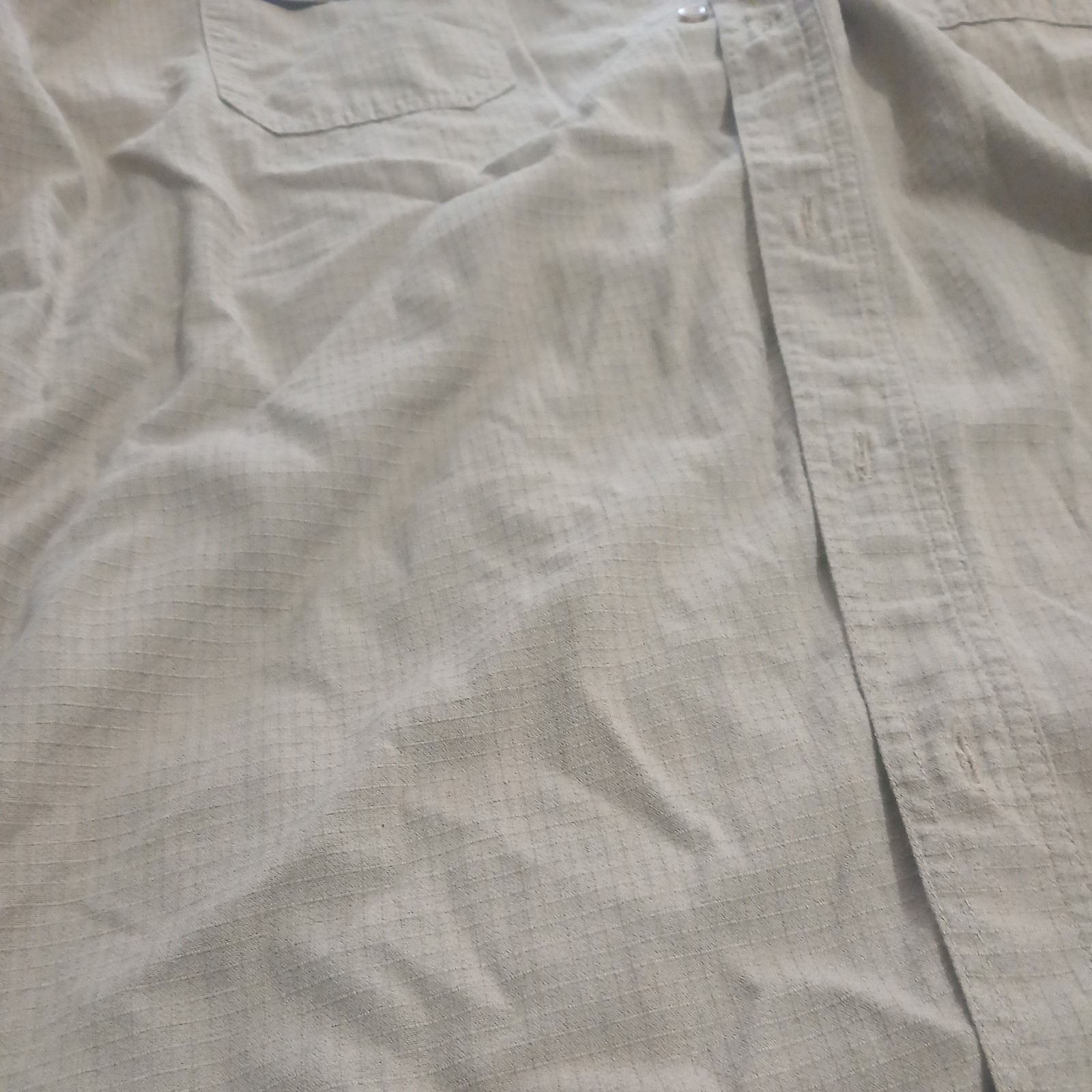 MCR Safety Mens 3X Summit Breeze FR Shirt Button Down Khaki Vented Mesh CAT 2