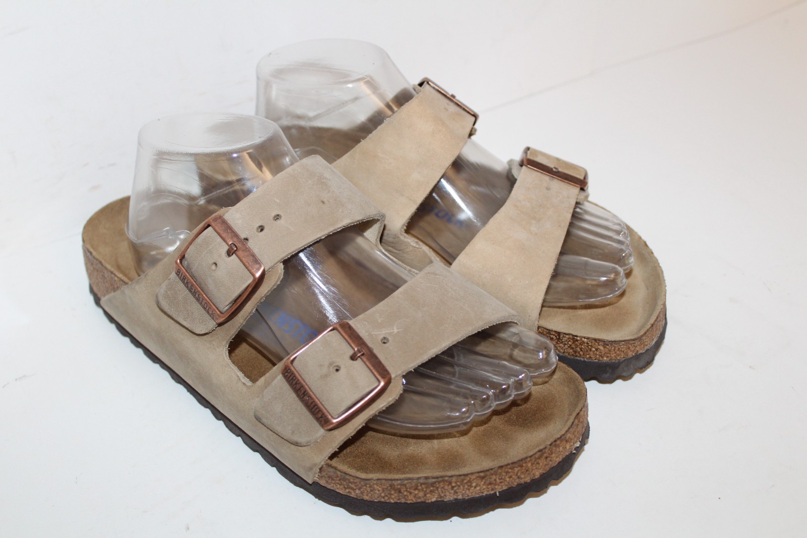 Birkenstock Arizona Leather Sandals Womens Sz 9 Regular/Wide Soft Footbed (READ)