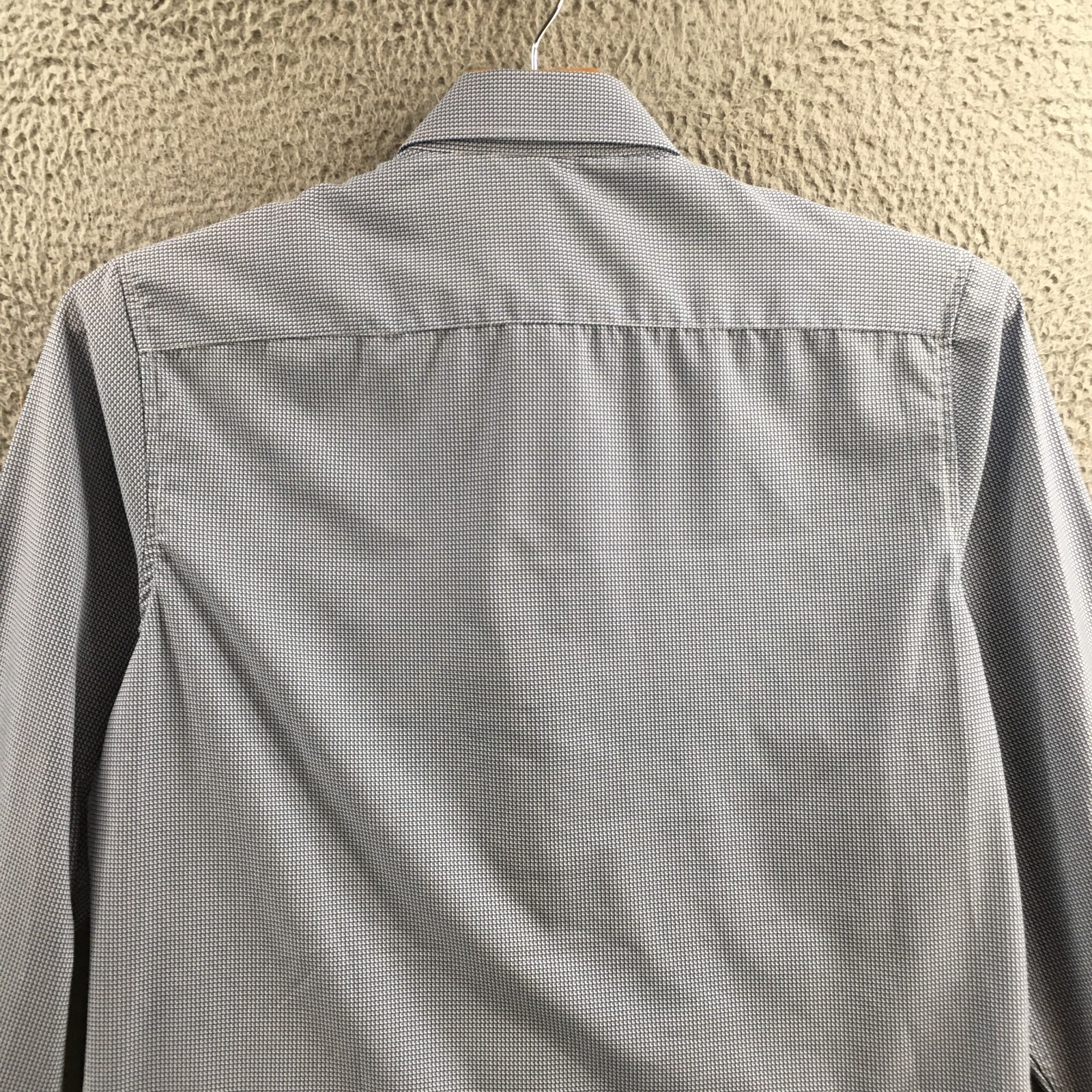 Tom Baine Slim Fit Button Up Dress Shirt Mens L Blue Long Sleeve Collared Casual