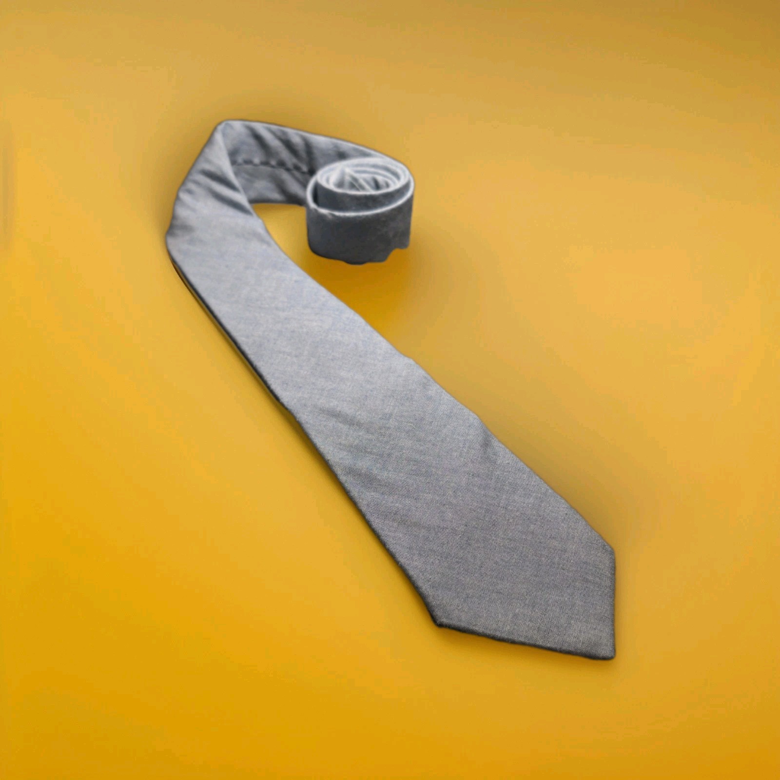 A. Di Capua Napoli – Solid Blue Cotton Tailored Tie