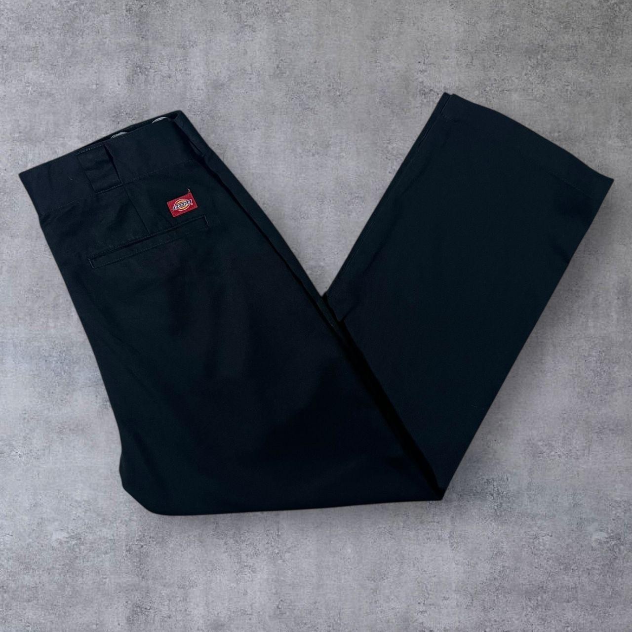 Dickies Black Polyester Cotton Blend Straight Leg Lightweight Trousers Medium