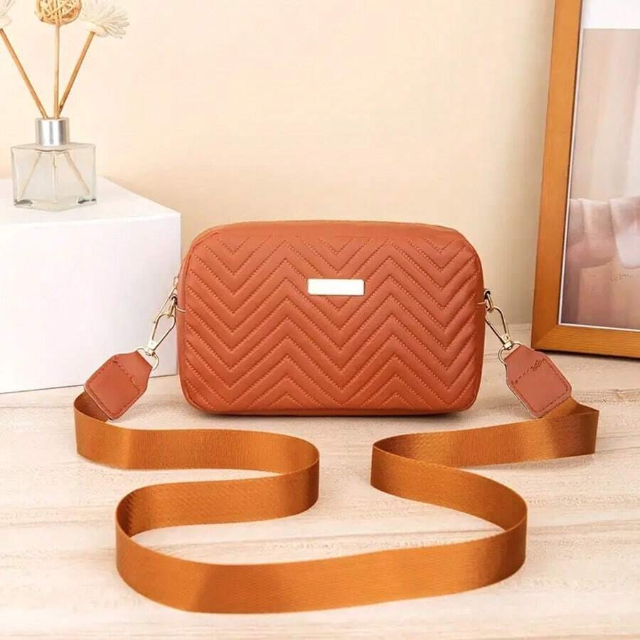 Mini Quilted Crossbody Shoulder Bag Geometric Square Purse Fits Phone