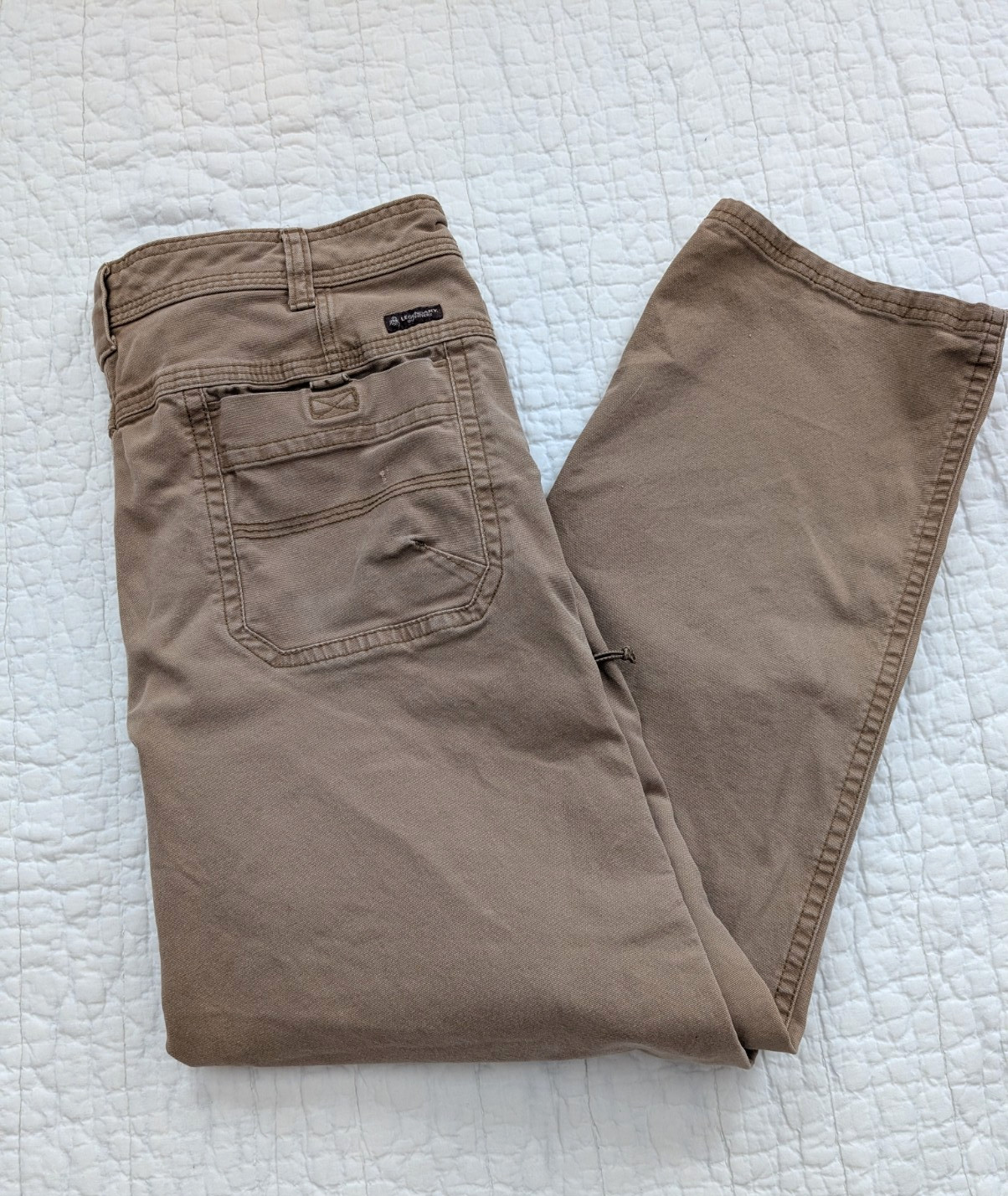 Legendary Outfitters Men’s Canvas Pants 38X32 Brown Stretch Workwear Hunting