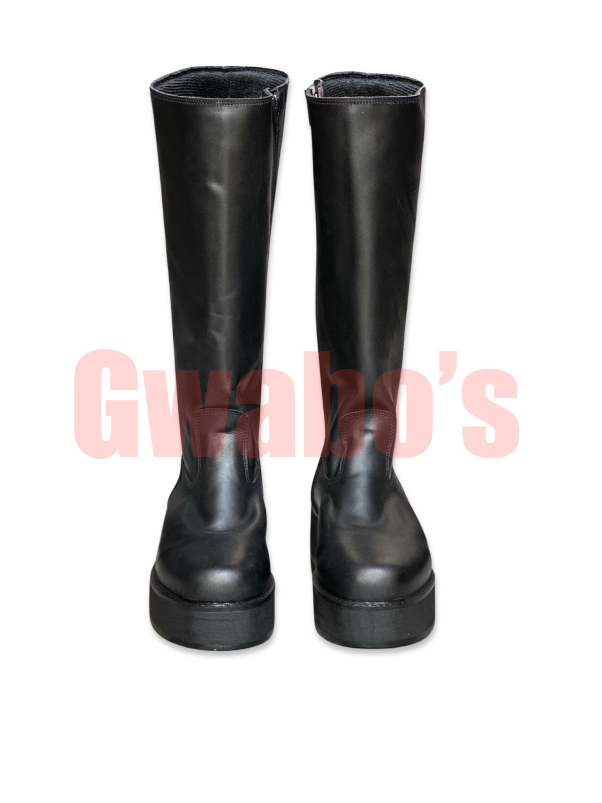 Darth Vader height sole leather cosplay boot 2.5 to 3 inches heel