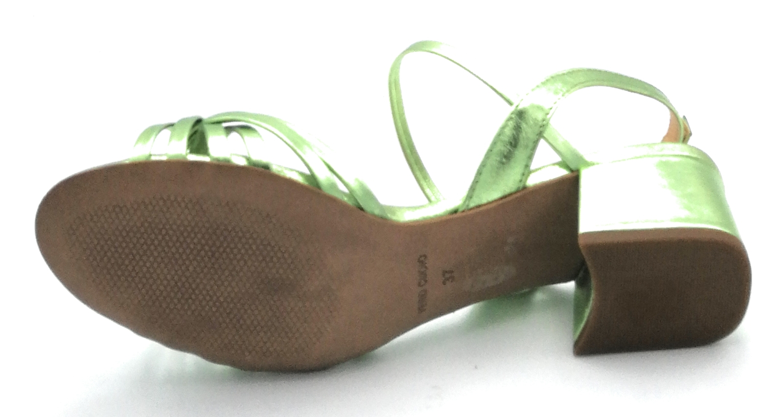 Miss Unique 37168 Cedar Laminated Sandal Strap Heel 4cm D