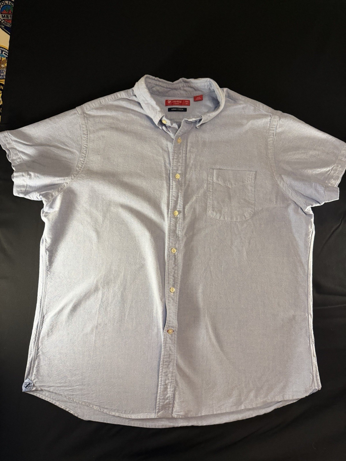 Cremieux Slim Fit Light Blue Men’s Short Sleeve Shirt, XXL