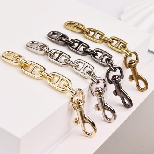 Purse Strap Extender 2Pcs 4.7 Inch Bag Extender Chain for 2 Pieces Silver