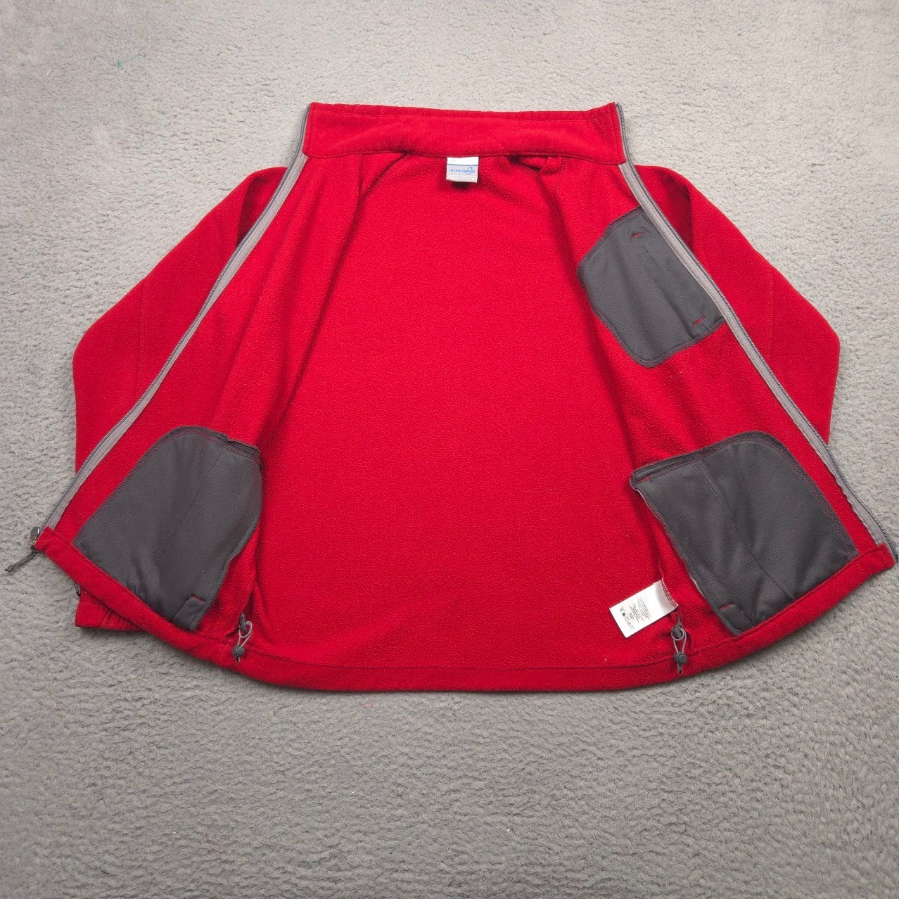 Columbia Fast Trek II Fleece Jacket Men Small Red Full Zip Interchange Hiking