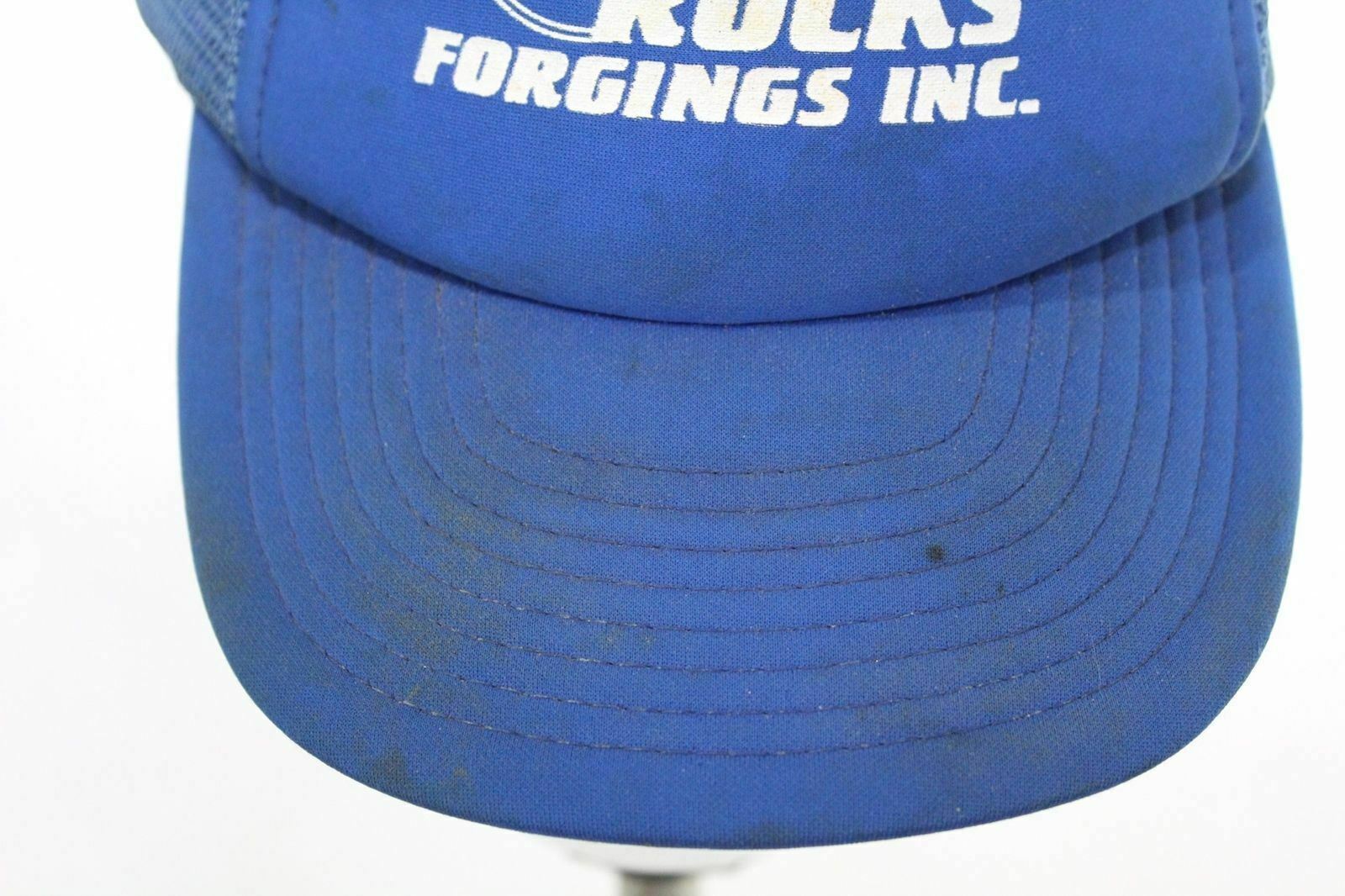 Vintage MCKEES ROCKS FORGINGS INC. Trucker Hat Blue Snapback Cap Speedway 1 Size