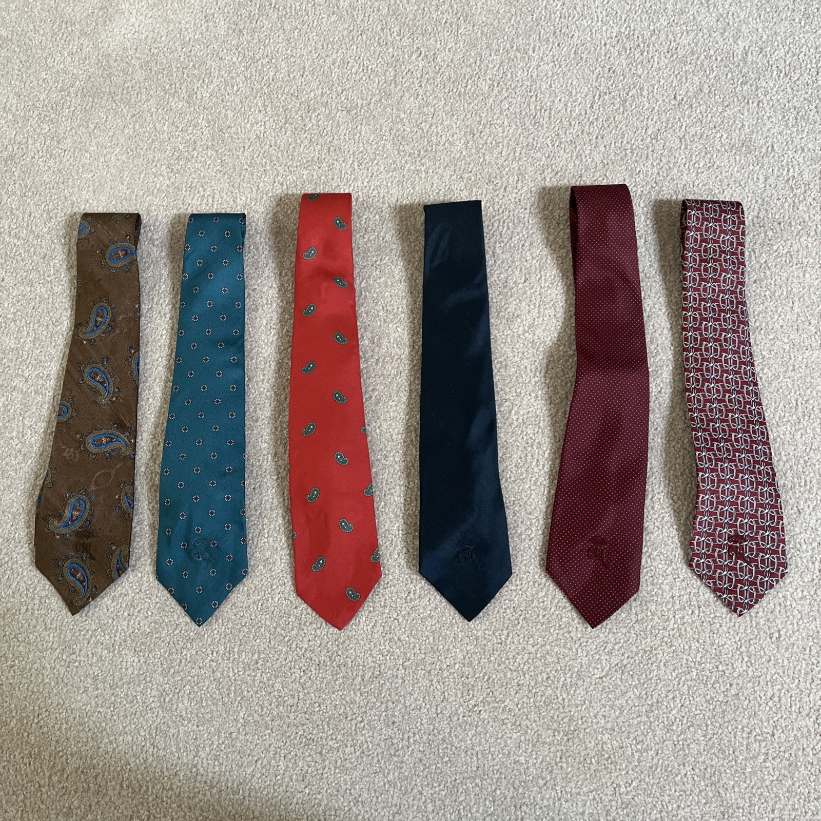 Lot Of 6 Men’s Ties Brooks Brothers, Jack Henry, Dillards