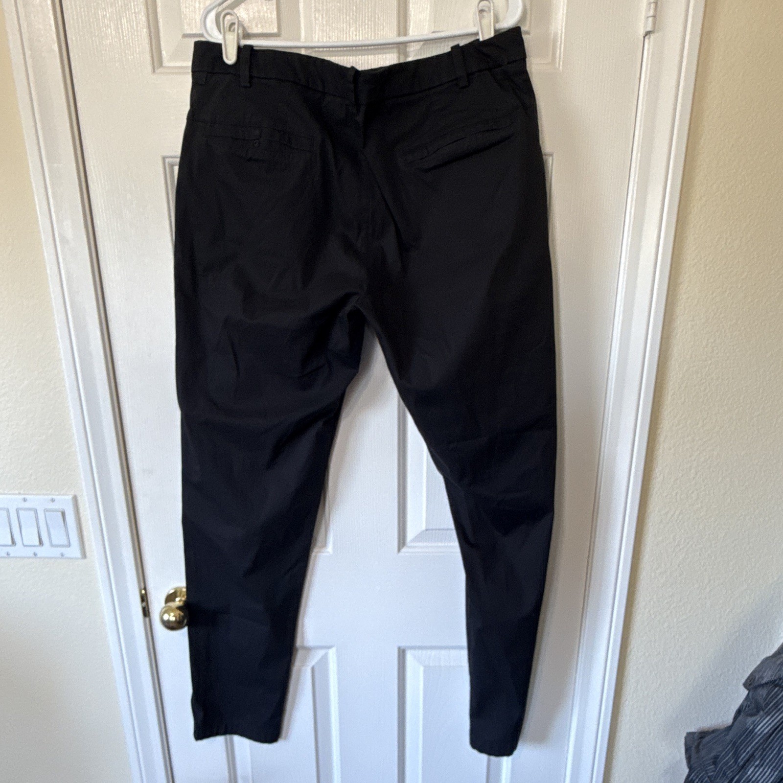 lululemon Men’s Pants Black Solid Flat Front Button Zip Closure Size 36