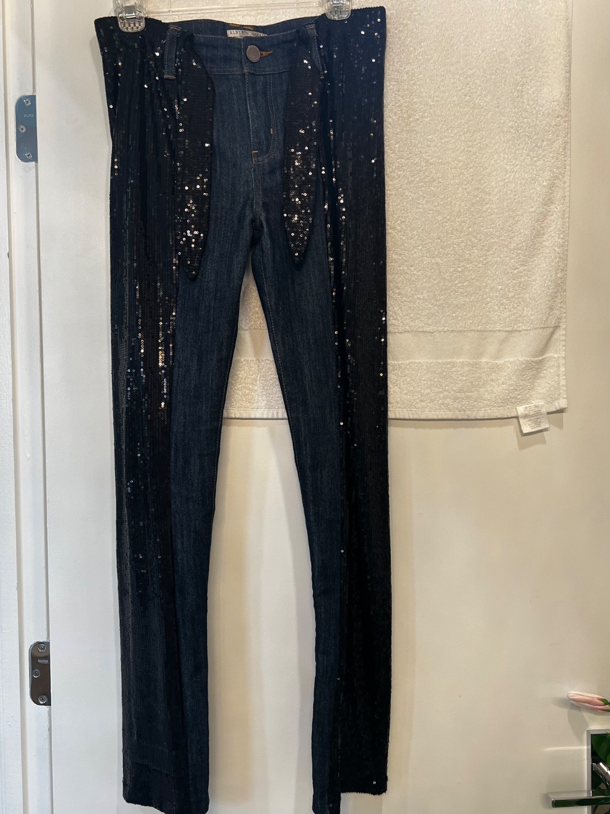 Alberto Makali sequin side panel jeans size 6