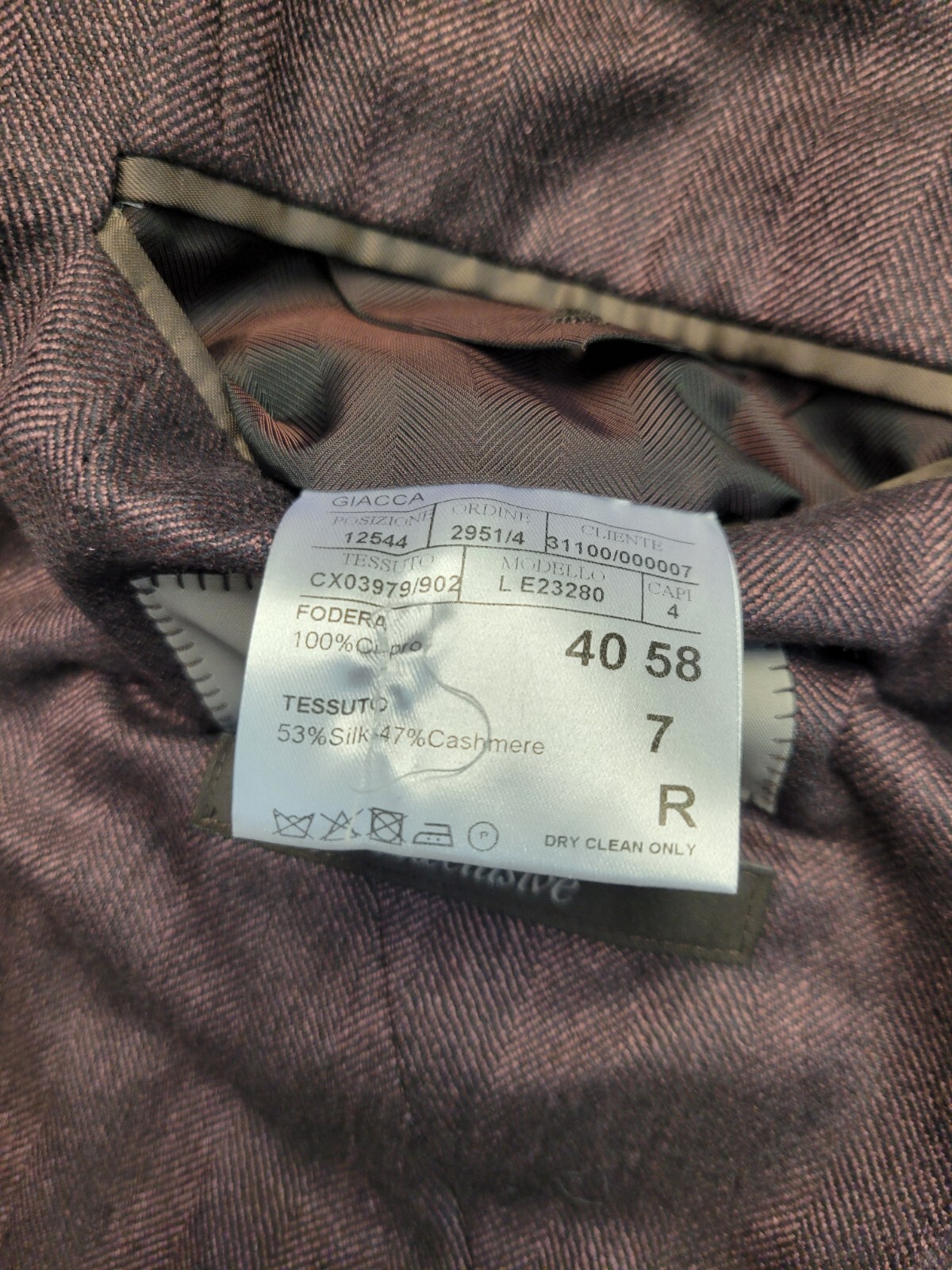 $2395 CANALI EXCLUSIVE Herringbone CASHMERE SILK Sport Jacket 48R EU 58 Purple