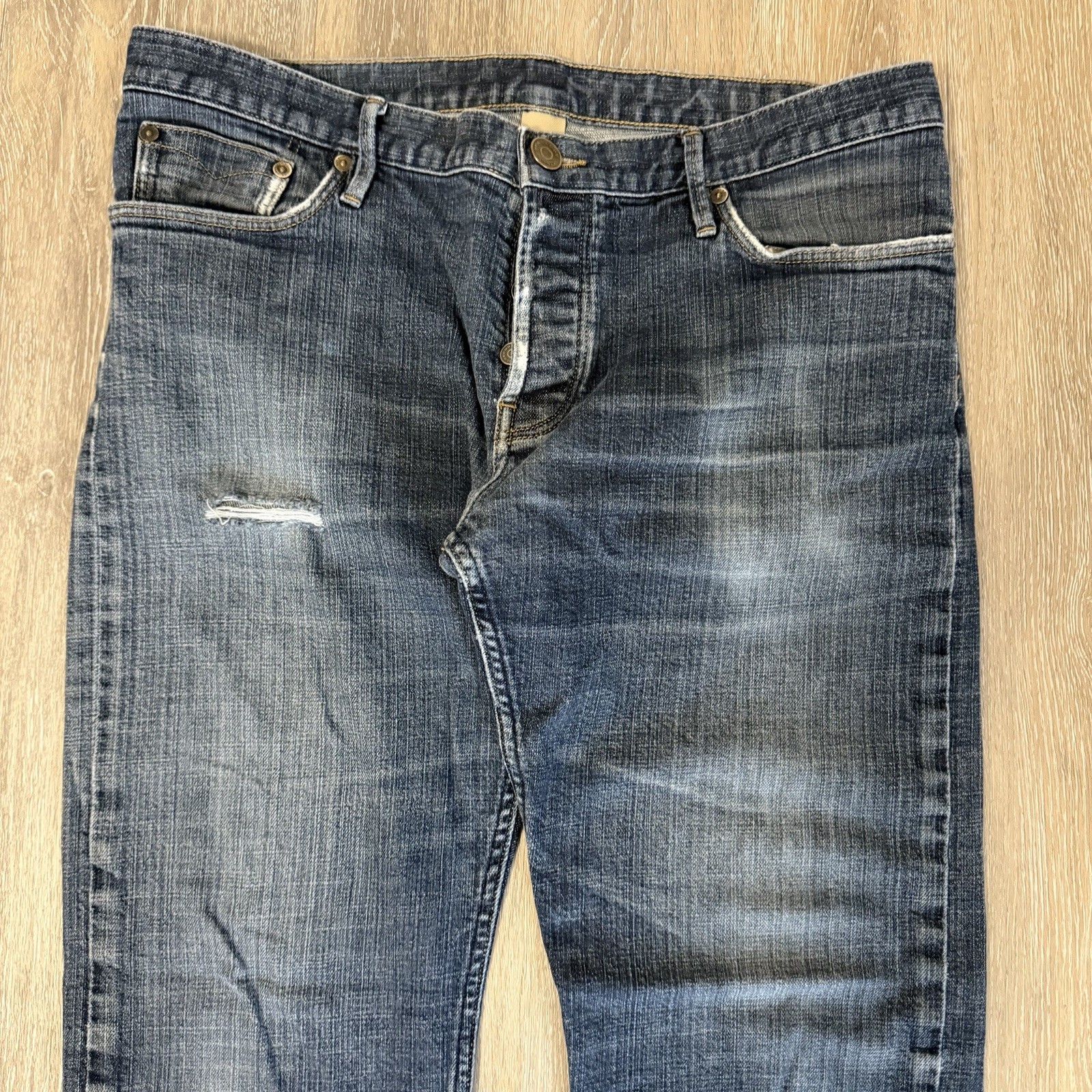 Burberry Brit Steadman Denim Jeans Men’s 36×30 Straight Fit Washed Distressed