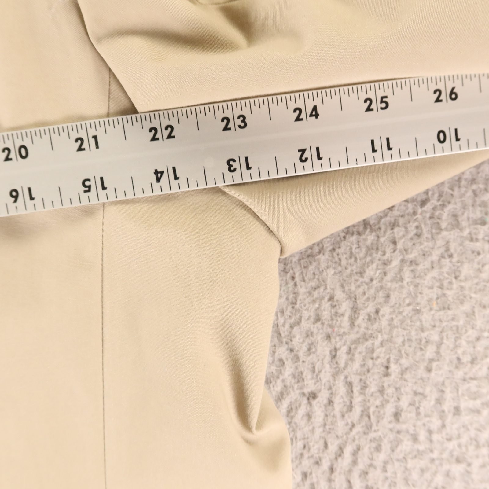 VTG Haspel Suit 42R M 40×29 Beige Jacket Pants Pleated Hopsack