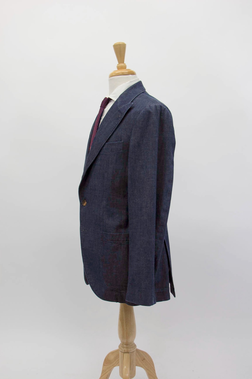 NWT $4500 Brunello Cucinelli Men’s Denim Sport Coat W/Logo Engraved Buttons A262