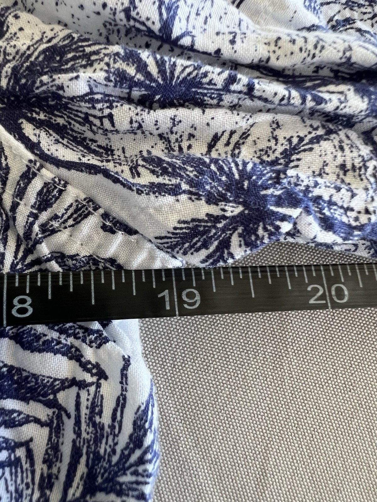 J McLaughlin Womens Button Up Shirt Size M White Blue Birds Floral Long Sleeve
