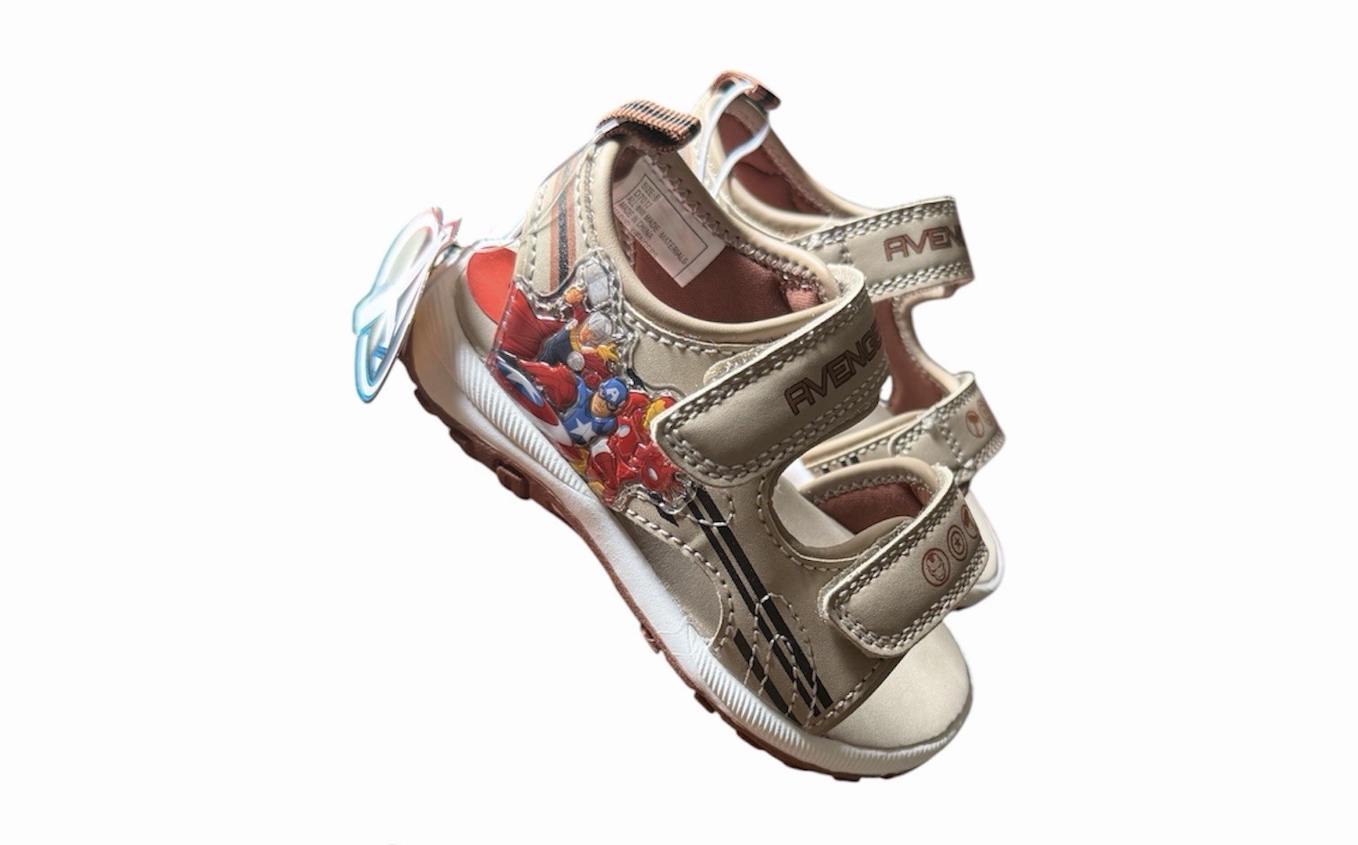 Avengers Unisex Kids Hook & Loop Sport Sandals Beige US 6 Marvel