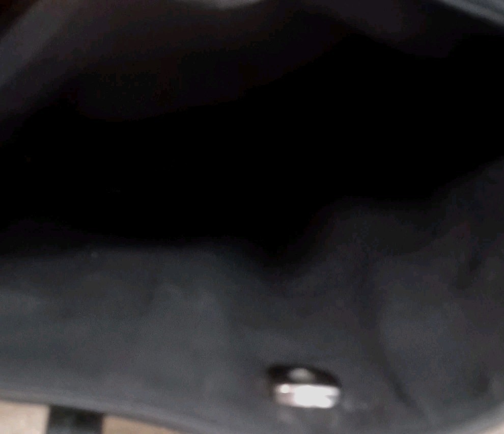 Liz Claiborne Black Leather Shoulder Bag 11″H x11″W x 3 3/4″D