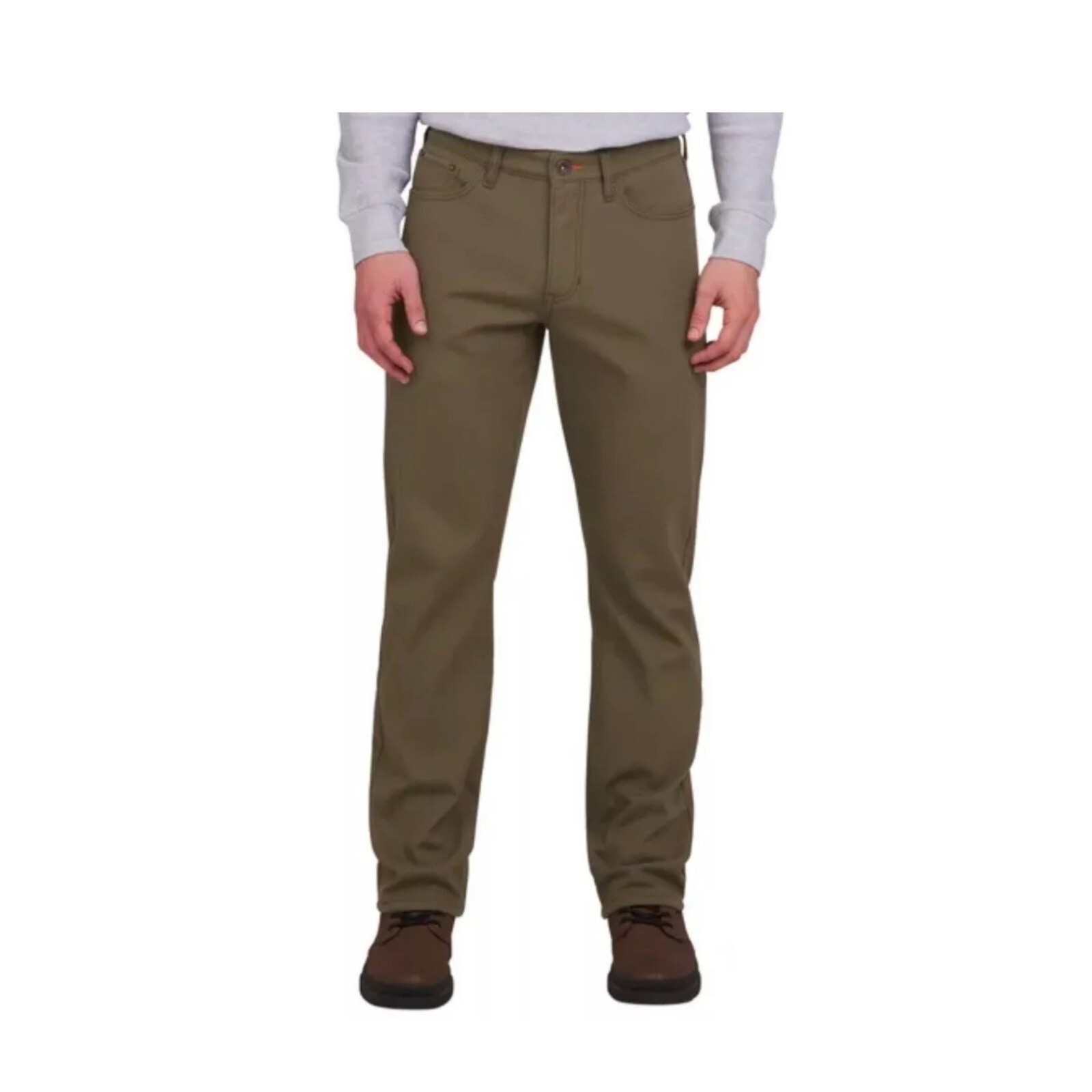Men’ Weatherproof Vintage Stretch Canvas Fleece Lined Pants Green Size 40×32 NWT
