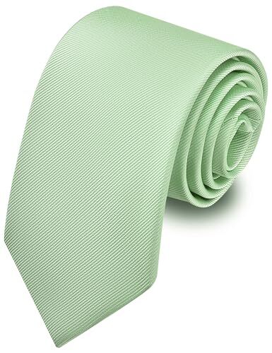 Branduce 3.15″（8cm） Men’s Solid Color Formal Woven Necktie + Gift Box Sage Green
