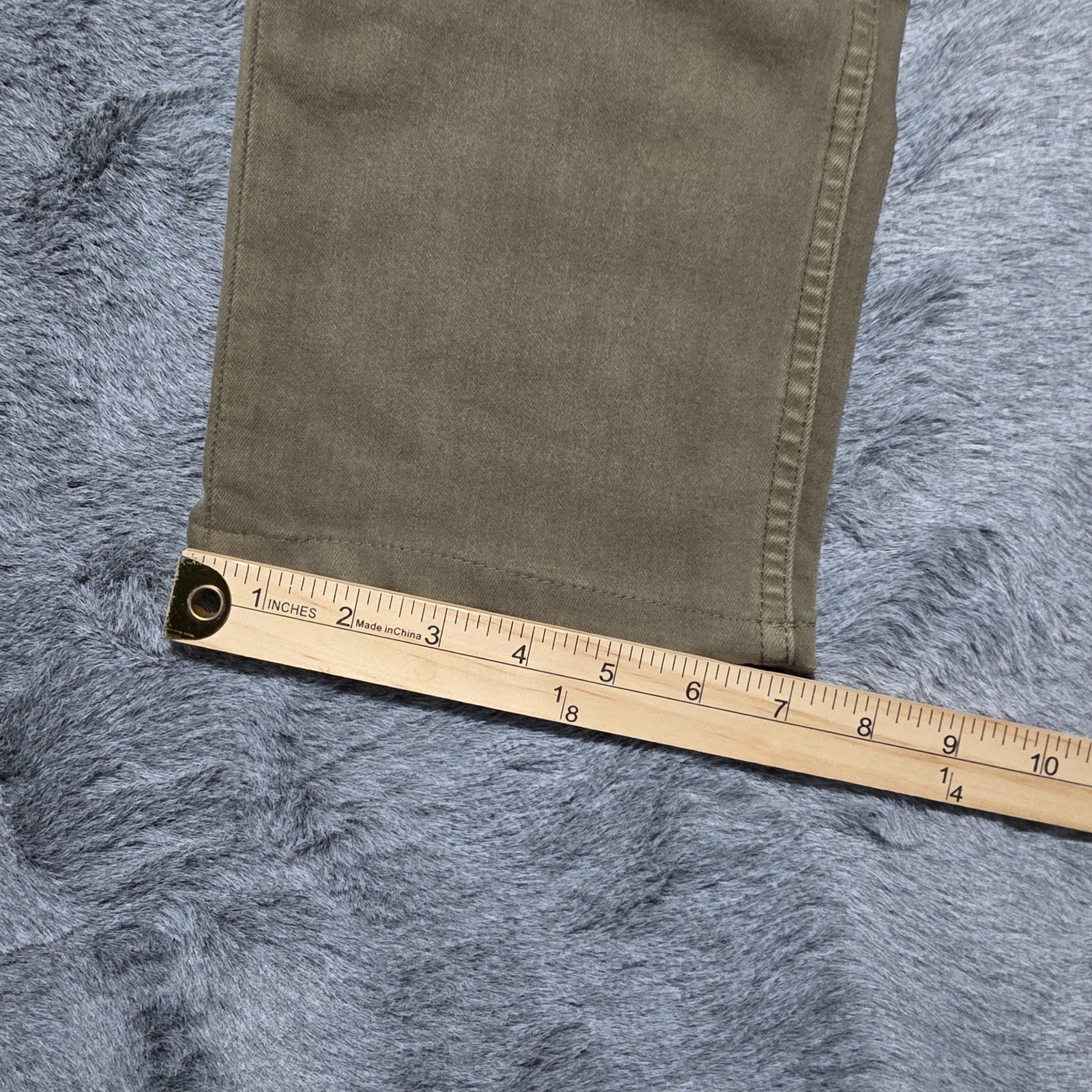 Paige Federal Slim Straight Pants Mens 33 Vintage Artichoke Olive Green Stretch