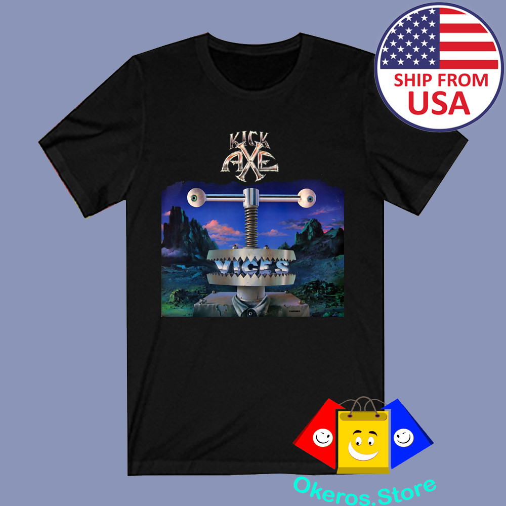 Kick Axe Vices Men’s Black T-Shirt Size S to 3XL